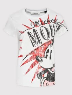 Desigual Γυναίκες T-shirts T-Shirt DISNEY Mickey Boom 22SWTK99 Λευκό Regular Fit -Εξοδος Desigual Κατάστημα unnamed file 1499