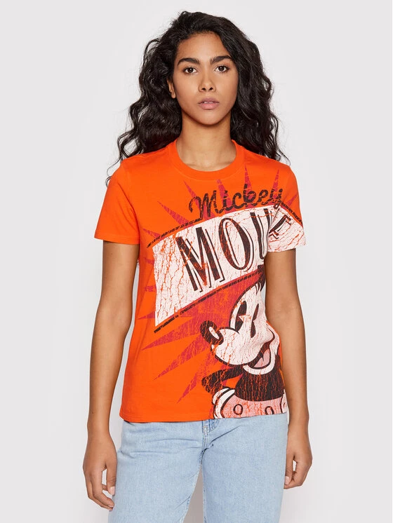 Desigual Γυναίκες T-shirts T-Shirt DISNEY Mickey Boom 22SWTK99 Πορτοκαλί Regular Fit 3 Desigual Γυναίκες T-shirts T-Shirt DISNEY Mickey Boom 22SWTK99 Πορτοκαλί Regular Fit