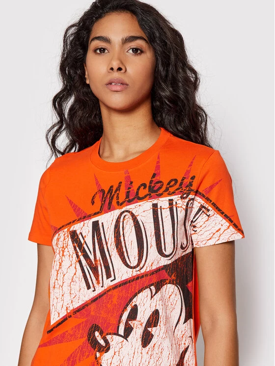 Desigual Γυναίκες T-shirts T-Shirt DISNEY Mickey Boom 22SWTK99 Πορτοκαλί Regular Fit 6 Desigual Γυναίκες T-shirts T-Shirt DISNEY Mickey Boom 22SWTK99 Πορτοκαλί Regular Fit - Image 4