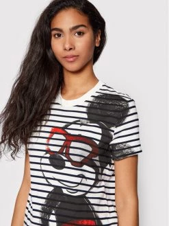 Desigual Γυναίκες T-shirts T-Shirt DISNEY Mickey Vida 22SWTK73 Λευκό Regular Fit -Εξοδος Desigual Κατάστημα unnamed file 1508