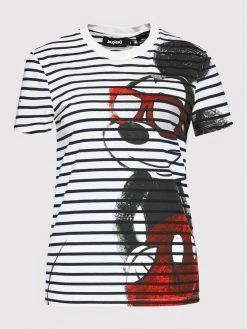 Desigual Γυναίκες T-shirts T-Shirt DISNEY Mickey Vida 22SWTK73 Λευκό Regular Fit -Εξοδος Desigual Κατάστημα unnamed file 1509