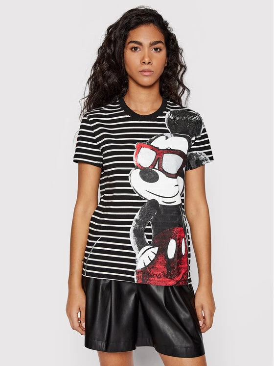 Desigual Γυναίκες T-shirts T-Shirt DISNEY Mickey Vida 22SWTK73 Μαύρο Regular Fit 3 Desigual Γυναίκες T-shirts T-Shirt DISNEY Mickey Vida 22SWTK73 Μαύρο Regular Fit