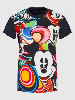 Desigual Γυναίκες T-shirts T-Shirt DISNEY Mickey Marbles 22SWTKAP Μαύρο Regular Fit -Εξοδος Desigual Κατάστημα unnamed file 1519