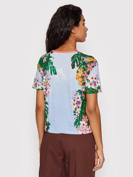 Desigual Γυναίκες T-shirts T-Shirt Parrot 22SWTKAX Έγχρωμο Regular Fit 5 Desigual Γυναίκες T-shirts T-Shirt Parrot 22SWTKAX Έγχρωμο Regular Fit - Image 3