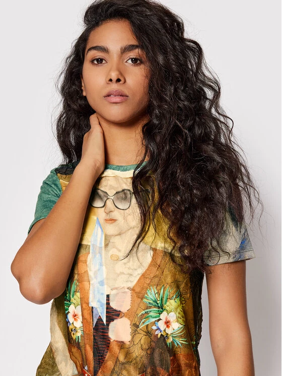 Desigual Γυναίκες T-shirts T-Shirt Lebanen 22SWTKB4 Έγχρωμο Regular Fit 6 Desigual Γυναίκες T-shirts T-Shirt Lebanen 22SWTKB4 Έγχρωμο Regular Fit - Image 4