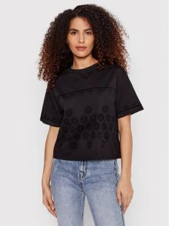 Desigual Γυναίκες T-shirts T-Shirt Padel 22SWTK63 Μαύρο Oversize
