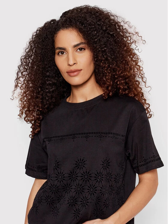 Desigual Γυναίκες T-shirts T-Shirt Padel 22SWTK63 Μαύρο Oversize 6 Desigual Γυναίκες T-shirts T-Shirt Padel 22SWTK63 Μαύρο Oversize - Image 4