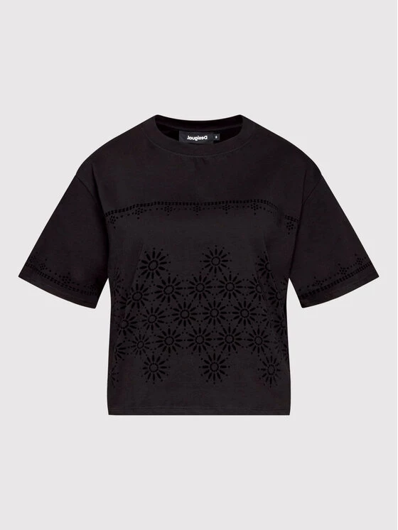 Desigual Γυναίκες T-shirts T-Shirt Padel 22SWTK63 Μαύρο Oversize 7 Desigual Γυναίκες T-shirts T-Shirt Padel 22SWTK63 Μαύρο Oversize - Image 5