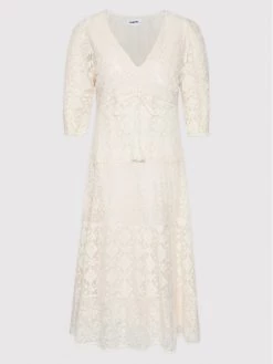 Desigual Γυναίκες Καθημερινά Φορέματα Φόρεμα καθημερινό Tulum 22SWVW06 Μπεζ Regular Fit -Εξοδος Desigual Κατάστημα unnamed file 1632