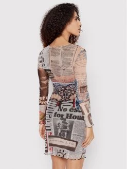 Desigual Γυναίκες Καθημερινά Φορέματα Φόρεμα καθημερινό Breaking News 22SWVK49 Έγχρωμο Slim Fit -Εξοδος Desigual Κατάστημα unnamed file 1660