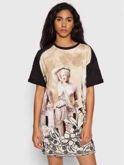 Desigual Γυναίκες Καθημερινά Φορέματα Φόρεμα καθημερινό Atenas 22SWVK28 Μαύρο Oversize