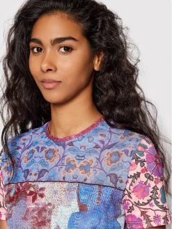 Desigual Γυναίκες T-shirts T-Shirt Orana 22SWTKAG Μωβ Slim Fit -Εξοδος Desigual Κατάστημα unnamed file 1756