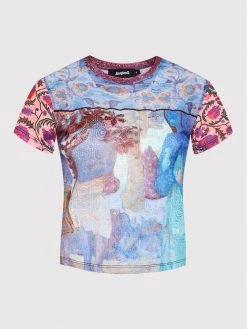 Desigual Γυναίκες T-shirts T-Shirt Orana 22SWTKAG Μωβ Slim Fit -Εξοδος Desigual Κατάστημα unnamed file 1757