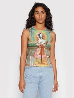 Desigual Γυναίκες Μπλουζάκια Μπλουζάκι Dharma 22SWTK13 Πράσινο Regular Fit