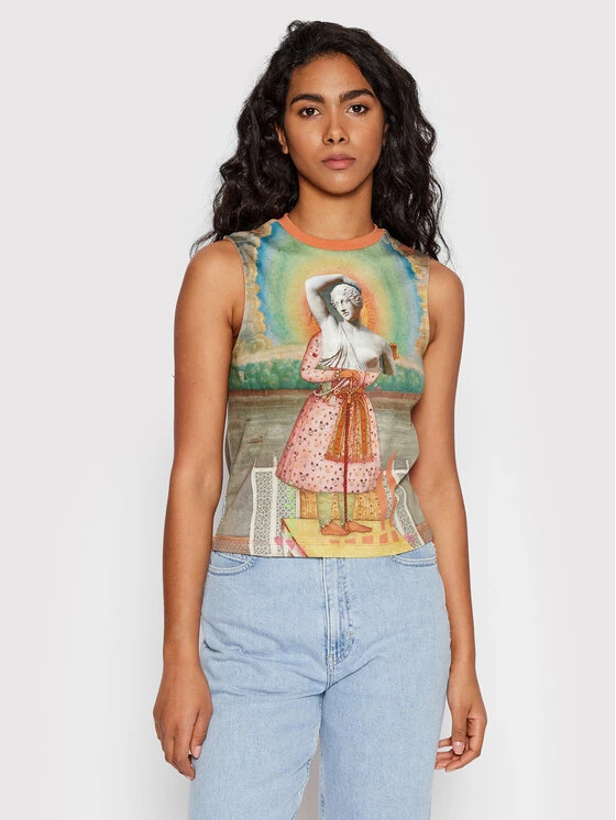 Desigual Γυναίκες Μπλουζάκια Μπλουζάκι Dharma 22SWTK13 Πράσινο Regular Fit 3 Desigual Γυναίκες Μπλουζάκια Μπλουζάκι Dharma 22SWTK13 Πράσινο Regular Fit