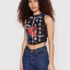 Desigual Γυναίκες Tops Τοπ Leach 22SWTKAZ Μαύρο Slim Fit