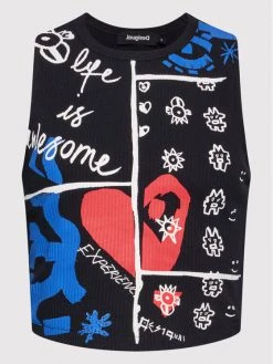 Desigual Γυναίκες Tops Τοπ Leach 22SWTKAZ Μαύρο Slim Fit -Εξοδος Desigual Κατάστημα unnamed file 1792