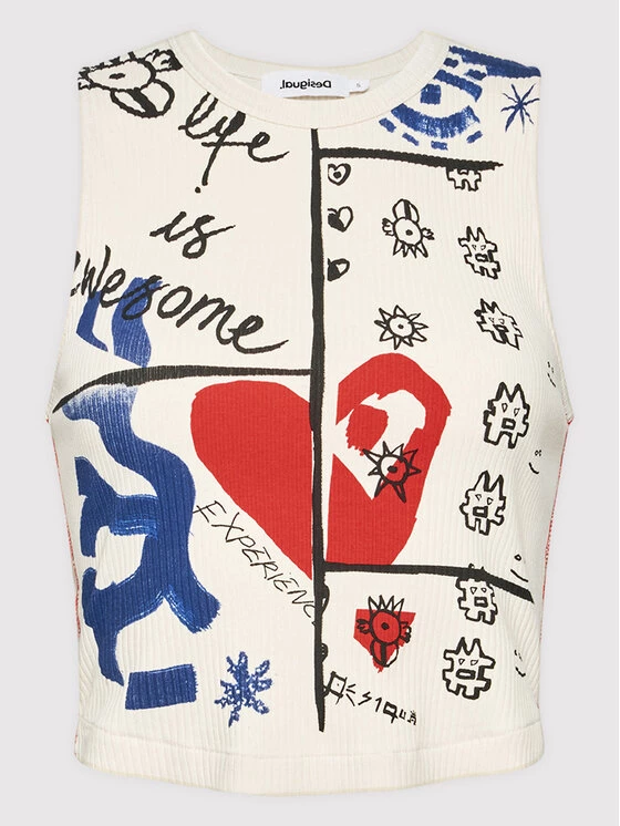 Desigual Γυναίκες Tops Τοπ Leah 22SWTKAZ Μπεζ Slim Fit 7 Desigual Γυναίκες Tops Τοπ Leah 22SWTKAZ Μπεζ Slim Fit - Image 5