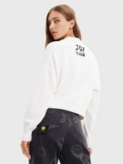 Desigual Γυναίκες Πουλόβερ SMILEY 22WWJFA3 Λευκό Relaxed Fit -Εξοδος Desigual Κατάστημα unnamed file 181