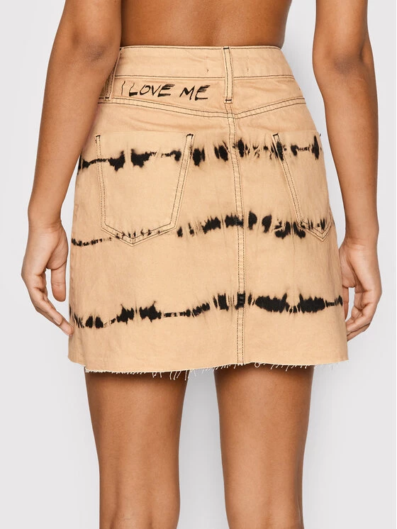 Desigual Γυναίκες Mini Φούστα τζιν Tie-Dye 22SWFD08 Μπεζ Regular Fit 5 Desigual Γυναίκες Mini Φούστα τζιν Tie-Dye 22SWFD08 Μπεζ Regular Fit - Image 3