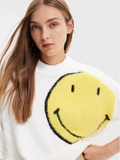 Desigual Γυναίκες Πουλόβερ SMILEY 22WWJFA3 Λευκό Relaxed Fit -Εξοδος Desigual Κατάστημα unnamed file 182