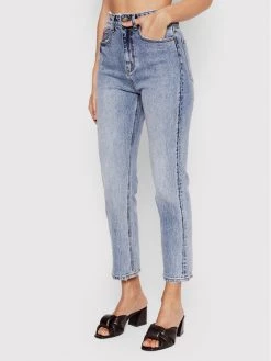 Desigual Γυναίκες Straight Leg Τζιν Davinia 22SWDD01 Μπλε Regular Fit