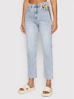 Desigual Γυναίκες Boyfriends Τζιν Riverside 22SWDD08 Μπλε Regular Fit