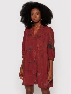 Desigual Γυναίκες Φορέματα σε Στυλ Πουκάμισο & Σεμιζιέ Φόρεμα πουκάμισο Sevilla 21WWVW74 Μπορντό Relaxed Fit