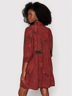 Desigual Γυναίκες Φορέματα σε Στυλ Πουκάμισο & Σεμιζιέ Φόρεμα πουκάμισο Sevilla 21WWVW74 Μπορντό Relaxed Fit -Εξοδος Desigual Κατάστημα unnamed file 1871