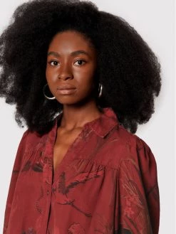 Desigual Γυναίκες Φορέματα σε Στυλ Πουκάμισο & Σεμιζιέ Φόρεμα πουκάμισο Sevilla 21WWVW74 Μπορντό Relaxed Fit -Εξοδος Desigual Κατάστημα unnamed file 1872