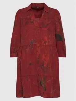 Desigual Γυναίκες Φορέματα σε Στυλ Πουκάμισο & Σεμιζιέ Φόρεμα πουκάμισο Sevilla 21WWVW74 Μπορντό Relaxed Fit -Εξοδος Desigual Κατάστημα unnamed file 1873