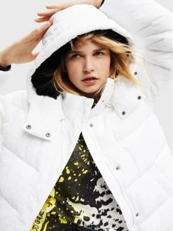 Desigual Γυναίκες Χειμωνιάτικα Μπουφάν Μπουφάν πουπουλένιο Estocolmo 22WWEW18 Λευκό Regular Fit -Εξοδος Desigual Κατάστημα unnamed file 192