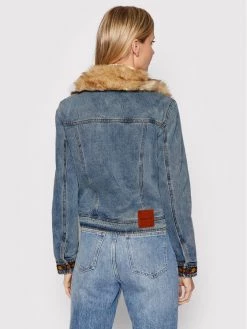 Desigual Γυναίκες Τζιν Μπουφάν Τζιν μπουφάν Wild Glam 21WWED02 Μπλε Regular Fit -Εξοδος Desigual Κατάστημα unnamed file 1923