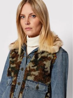 Desigual Γυναίκες Τζιν Μπουφάν Τζιν μπουφάν Wild Glam 21WWED02 Μπλε Regular Fit -Εξοδος Desigual Κατάστημα unnamed file 1925