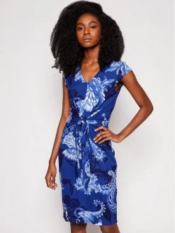 Desigual Γυναίκες Καθημερινά Φορέματα Φόρεμα καθημερινό Sibila 21SWVKB2 Μπλε Slim Fit