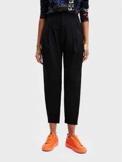 Desigual Γυναίκες Υφασμάτινα Παντελόνια Παντελόνι υφασμάτινο MONSIEUR CHRISTIAN LACROIX Ra 22WWPW18 Μαύρο Regular Fit