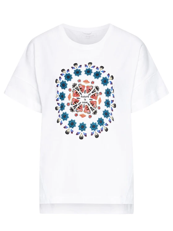 Desigual Γυναίκες T-shirts T-Shirt Galactic Now 21SOTK26 Λευκό Oversize 7 Desigual Γυναίκες T-shirts T-Shirt Galactic Now 21SOTK26 Λευκό Oversize - Image 5