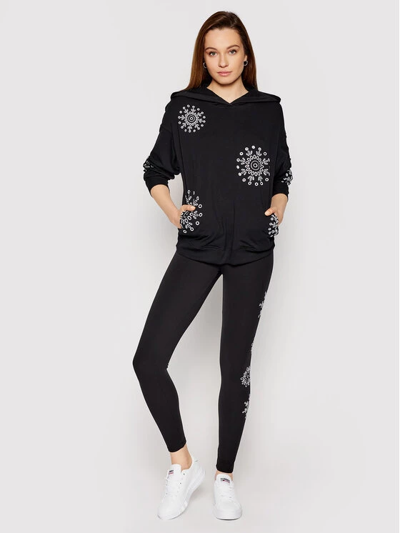 Desigual Γυναίκες Μπλούζες Μπλούζα No Zip Swiss Empoidery 21SOSK03 Μαύρο Regular Fit 4 Desigual Γυναίκες Μπλούζες Μπλούζα No Zip Swiss Empoidery 21SOSK03 Μαύρο Regular Fit - Image 2