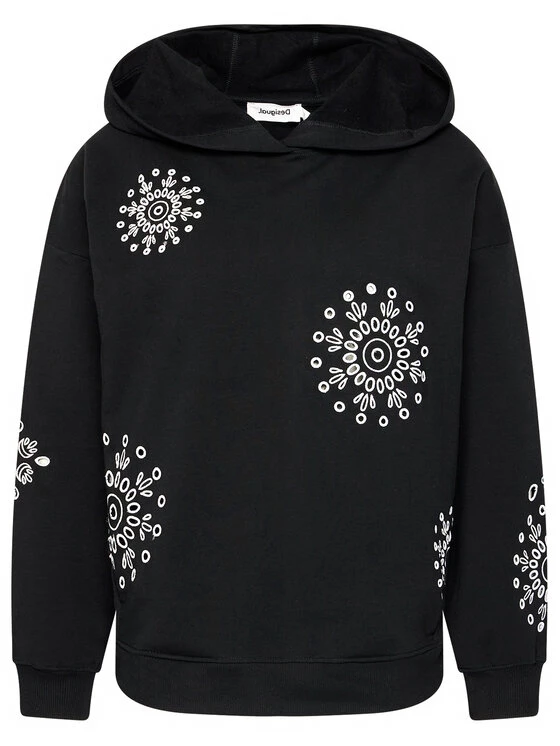 Desigual Γυναίκες Μπλούζες Μπλούζα No Zip Swiss Empoidery 21SOSK03 Μαύρο Regular Fit 7 Desigual Γυναίκες Μπλούζες Μπλούζα No Zip Swiss Empoidery 21SOSK03 Μαύρο Regular Fit - Image 5