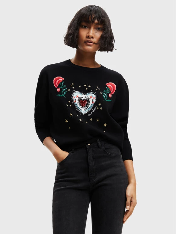 Desigual Γυναίκες Μπλούζες Χωρίς Φερμουάρ Μπλούζα Alma 22WWJF29 Μαύρο Loose Fit 3 Desigual Γυναίκες Μπλούζες Χωρίς Φερμουάρ Μπλούζα Alma 22WWJF29 Μαύρο Loose Fit