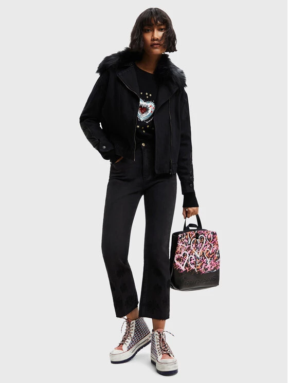 Desigual Γυναίκες Μπλούζες Χωρίς Φερμουάρ Μπλούζα Alma 22WWJF29 Μαύρο Loose Fit 4 Desigual Γυναίκες Μπλούζες Χωρίς Φερμουάρ Μπλούζα Alma 22WWJF29 Μαύρο Loose Fit - Image 2