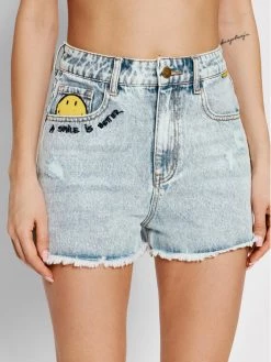Desigual Γυναίκες Τζιν Σορτς Τζιν σορτσάκια SMILEY Cat Smiley 22SWDD48 Μπλε Regular Fit