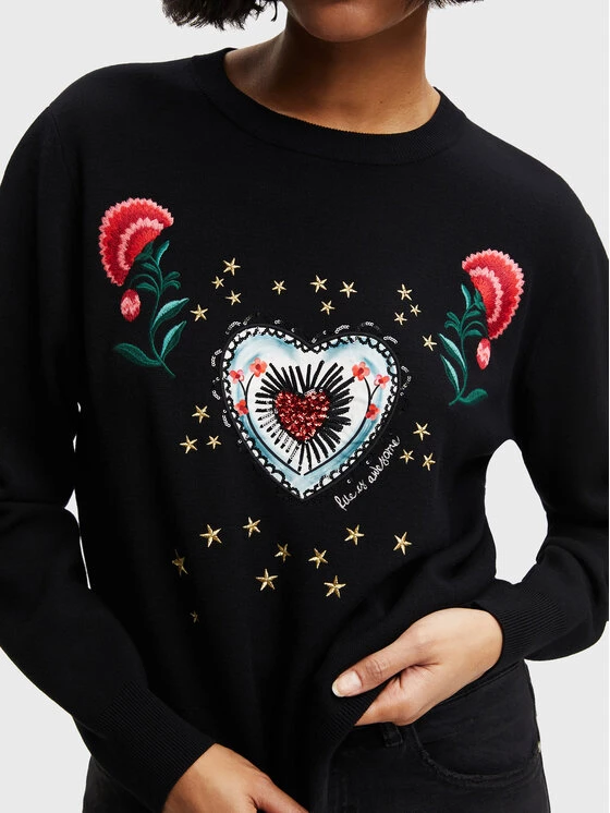 Desigual Γυναίκες Μπλούζες Χωρίς Φερμουάρ Μπλούζα Alma 22WWJF29 Μαύρο Loose Fit 6 Desigual Γυναίκες Μπλούζες Χωρίς Φερμουάρ Μπλούζα Alma 22WWJF29 Μαύρο Loose Fit - Image 4