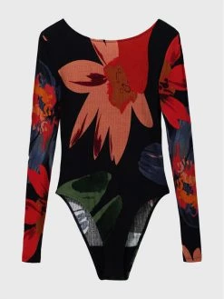 Desigual Γυναίκες Κορμάκια κορμάκι Grandflower 22WWQK04 Μαύρο Slim Fit -Εξοδος Desigual Κατάστημα unnamed file 218