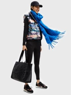 Desigual Γυναίκες Φουλάρια Πασμίνα 22WAWA19 Μπλε -Εξοδος Desigual Κατάστημα unnamed file 2216