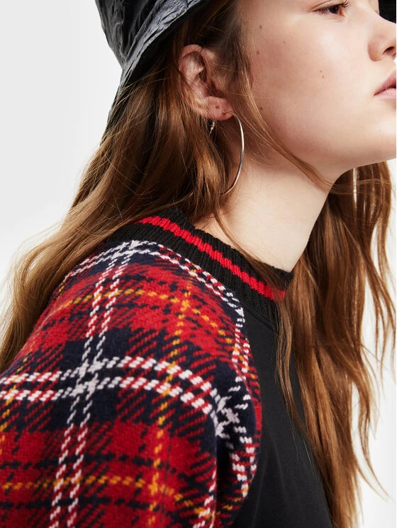 Desigual Γυναίκες Μπλούζες Χωρίς Φερμουάρ Μπλούζα Checks 22WWSK51 Μαύρο Regular Fit 6 Desigual Γυναίκες Μπλούζες Χωρίς Φερμουάρ Μπλούζα Checks 22WWSK51 Μαύρο Regular Fit - Image 4