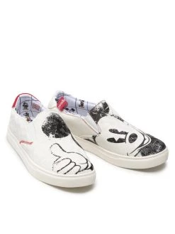 Desigual Γυναίκες Κλειστά Παπούτσια Πάνινα παπούτσια Slip On Mickey 22SSKP10 Λευκό -Εξοδος Desigual Κατάστημα unnamed file 2293