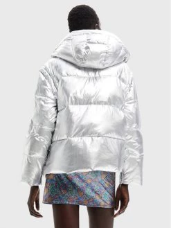 Desigual Γυναίκες Χειμωνιάτικα Μπουφάν Μπουφάν πουπουλένιο Jiman 22WWEWB9 Ασημί Oversize -Εξοδος Desigual Κατάστημα unnamed file 241