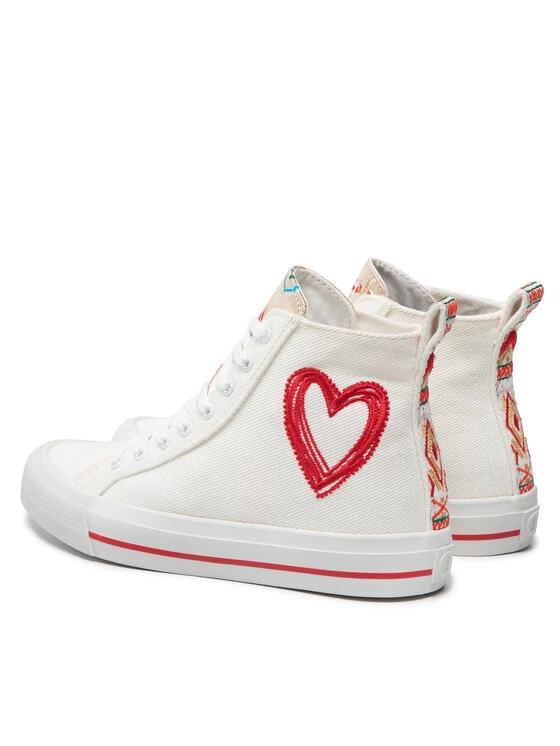 Desigual Γυναίκες Αθλητικά Beta Heart 22SSKA03 Λευκό 5 Desigual Γυναίκες Αθλητικά Beta Heart 22SSKA03 Λευκό - Image 3