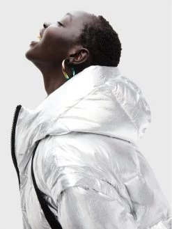 Desigual Γυναίκες Χειμωνιάτικα Μπουφάν Μπουφάν πουπουλένιο Jiman 22WWEWB9 Ασημί Oversize -Εξοδος Desigual Κατάστημα unnamed file 242